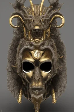 shiny black male African Egyptian alien, cracks in the voodoo head, wicked, eyes, crown, Elephant, 8k, finely detailed, photo realistic, tiger turquoise skull head gold dragon space alien snow skeleton gold horny toad silver crown silver eyes