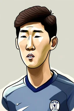 Son Heung-min Footballer cartoon 2d