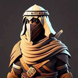 Arab warrior, vectorized, 3D, 8k