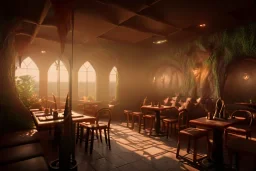 Immersive​ fantasy elven cafe