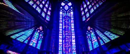 Cyberpunk cathedral, glitchy stained glass flickering with code, corrupted light rays, VHS interference, analogue distortion --ar 9:16 --draft