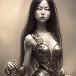 hitomi tanaka, long black hair, perception of mortality, loose morals, angry at society, disappointed by life, Unreal Engine 5, highly detailed, highest quality, digital painting, complex 3d render, unreal engine render, insane detail, intricate photograph quality, magnificent, majestic, highly intricate, Realistic photography, grand hall, wicked throne, holding scepter, crown of barbwire, dark color palette, metallic, highly detailed, highest quality, digital painting