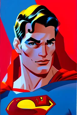 analog portrait of superman in the 80's