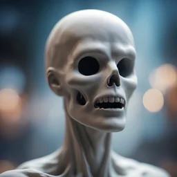 ghost head floating with no neck or body,bokeh like f/0.8, tilt-shift lens 8k, high detail, smooth render, down-light, unreal engine