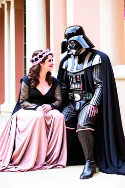 Darth vader flirting with princess leia, naboo,