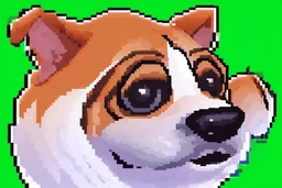 64 x 64 pixelart cartoon dog