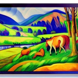 relaxing scenery by franz marc high definition