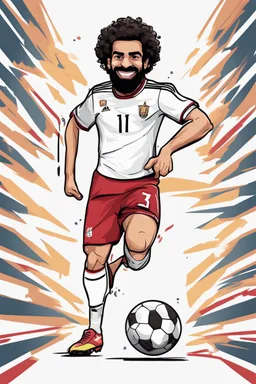 Mohamed Salah Egyptian soccer player r Carton 2d