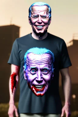 realistic image, joe biden zombie, arm cut and bleeding, night, walking with a limp, waist up view, dark ambient, highly detailed, sky background, concept art, unreal engine 5, god rays, ray tracing, RTX, lumen lighting, ultra detail, volumetric lighting, 3d, finely drawn, high definition, high resolution.