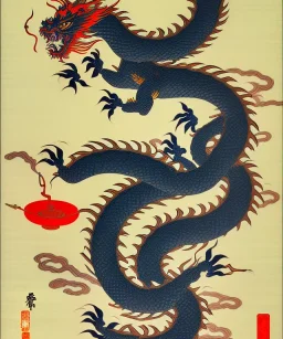 Ukiyo-e dragon