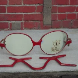 escudo de armas rojo antiguo gafas