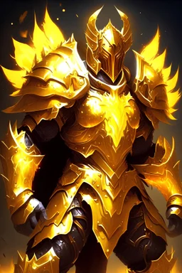 medival paladin golden energy monster infernal