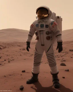 an astronaut on Mars, highly detailed, 3d