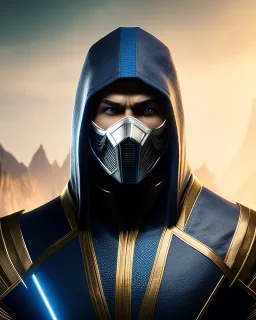 sub zero, mask cover whole face and hood , mortal kombat 11, highly detailed, hyper-detailed, beautifully color-coded, insane details, intricate details, beautifully color graded, Cinematic, Color Grading, Editorial Photography, Depth of Field, DOF, Tilt Blur, White Balance, 32k, Super-Resolution, Megapixel, ProPhoto RGB, VR, Half rear Lighting, Backlight, non photorealistic rendering