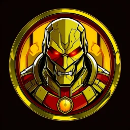 deadshot logo animated inside a golden medalion