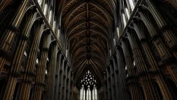 crea una cattedrale con dimensioni maestose e dettagli particolari. Con colori di bianco e nero per essere colorata