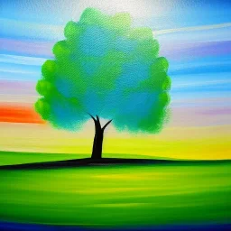 landscape tree painting abstract