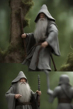 gandalf as ninja on tv show,shot on Hasselblad h6d-400c, zeiss prime lens, bokeh like f/0.8, tilt-shift lens 8k, high detail, smooth render, down-light, unreal engine, prize winning