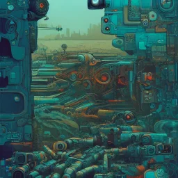 Camera., concept art, hyper detailed, asaf hanuka, dan mumford, kilian eng, post-apocalyptic, oil on canvas