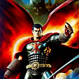 portrait oil on canvas, Berserk Guts with berserker armor ,comic book cover, mystical colors,insanely detailed,realistic,intrincate detail, 16k resolution, masterpiece,Frank Frazetta,Alex Horley, Simon Bisley.