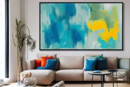 Add a pop of color to your walls with this vibrant abstract print, perfect for any room in your home