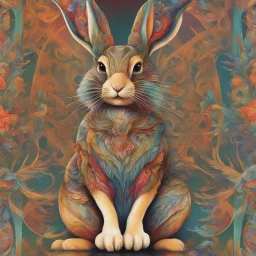 Beautiful rabit colorful art Deco, full body, amazing artwork, hyper detailed, ultra maximalist quality, 12k