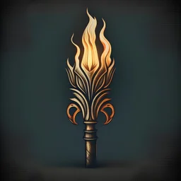 Torch design unique simple medieval style