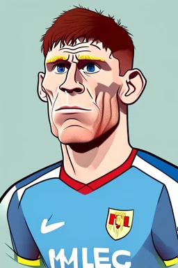 James Milner English soccer player cartoon 2d