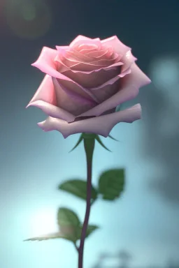 photo of a ultra realistic crystal transparent rose, dramatic light, pale sunrise, cinematic lighting, battered, low angle, trending on artstation, 4k, hyper realistic, focused, extreme details, unreal engine 5, cinematic, masterpiece, art by studio ghibli, intricate artwork by john william turner