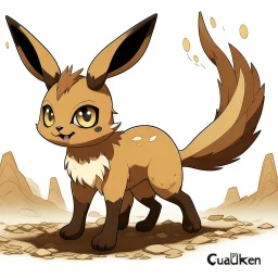 Create an eeveelution with ground/rock-like features on its body
