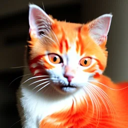 Orange cat hello how are you good thank you kiss kiss