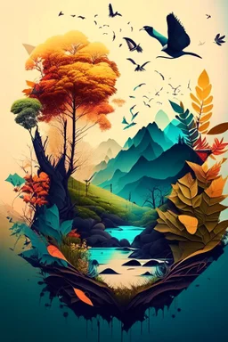 graphic design of nature background