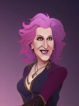 Portrait of a 30 year old strange witch like Bette Midler