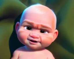 baby krillin, natural environment, photojournalism, hyper detailed, hyper realism, pixar character, sweet and gentle, friendly,