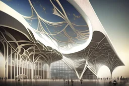 Worlds best building design for a an airport. Unique and brilliant architectural design similar to Taj mahal.