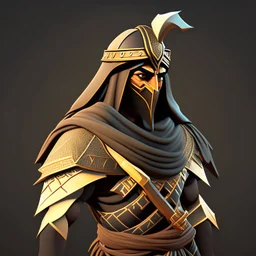 Arab warrior, vectorized, 3D, 8k