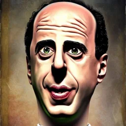 Jerry Seinfeld in the style of H.R. Giger