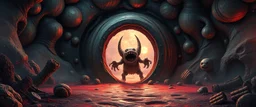 enter the strangest bubble doorway to weird dimension and its messed up creatures