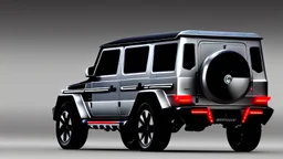 Armored Futuristic G-Class, Photorealistic,4k, Rear View, works for a pc wallpaper