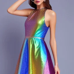 Glittery rainbow dress