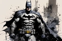 Batman going to vote. painting by Yoji Shinkawa,