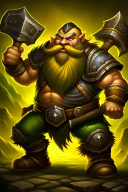 dwarf savage angry axes cleaver attack striking swinging chopping dual wielding two weapons mad consumed warcraft war knight soldier strong attacking furious wrath small silly fighter brawler strong brave short man with beard