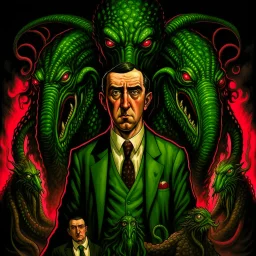 HP Lovecraft and his monsters art