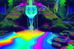 Psychedelic waterfall