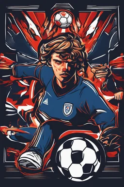 tegn et soccer logo som udstråler at personen er nådesløse