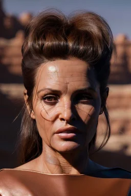 Portrait, young Raquel Welch, clean face, natural busty, prehistory leather cloth, desert, Ultra realistic, prehistory style, wide angle view, soft color, highly detailed, unreal engine 5, ray tracing, RTX, lumen lighting, ultra detail, volumetric lighting, 3d, finely drawn, high definition.