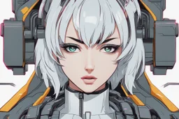 Lucy with Body parts mechanism in 8k cyberpunk anime draw style, white short hair, cyberpunk them, neon effect, rain, close picture, highly detailed, high details, detailed portrait, masterpiece,ultra detailed, ultra quality