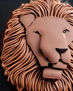 Lion model made of Chocolate cake