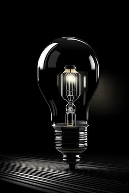 LED light bulb photos dark interior realistic