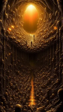 oil painting of a city of gold That lies in the distance